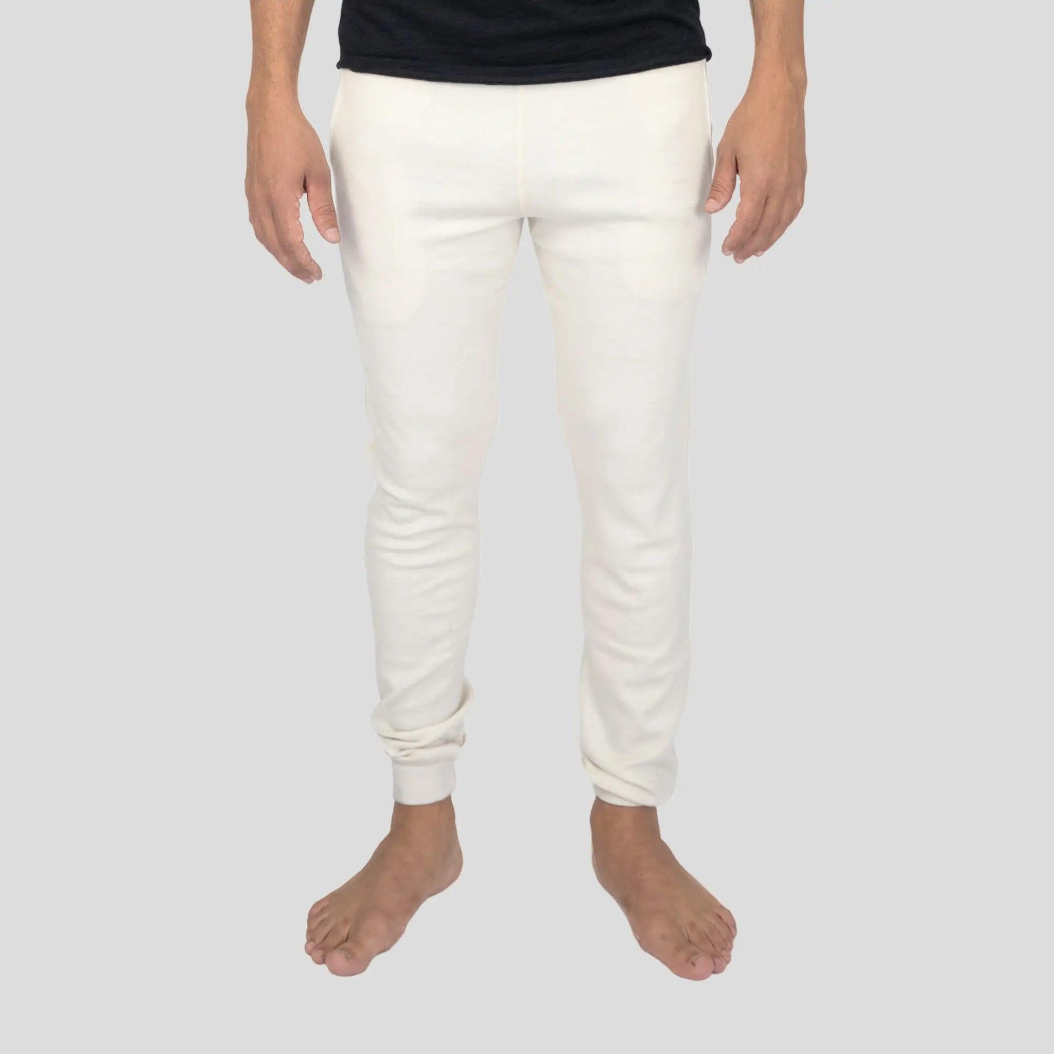 Men's Alpaca Wool Joggers - 300 GSM Lightweight Thermal Running Pants for Winter Outdoor Activities & Lounge Wear
