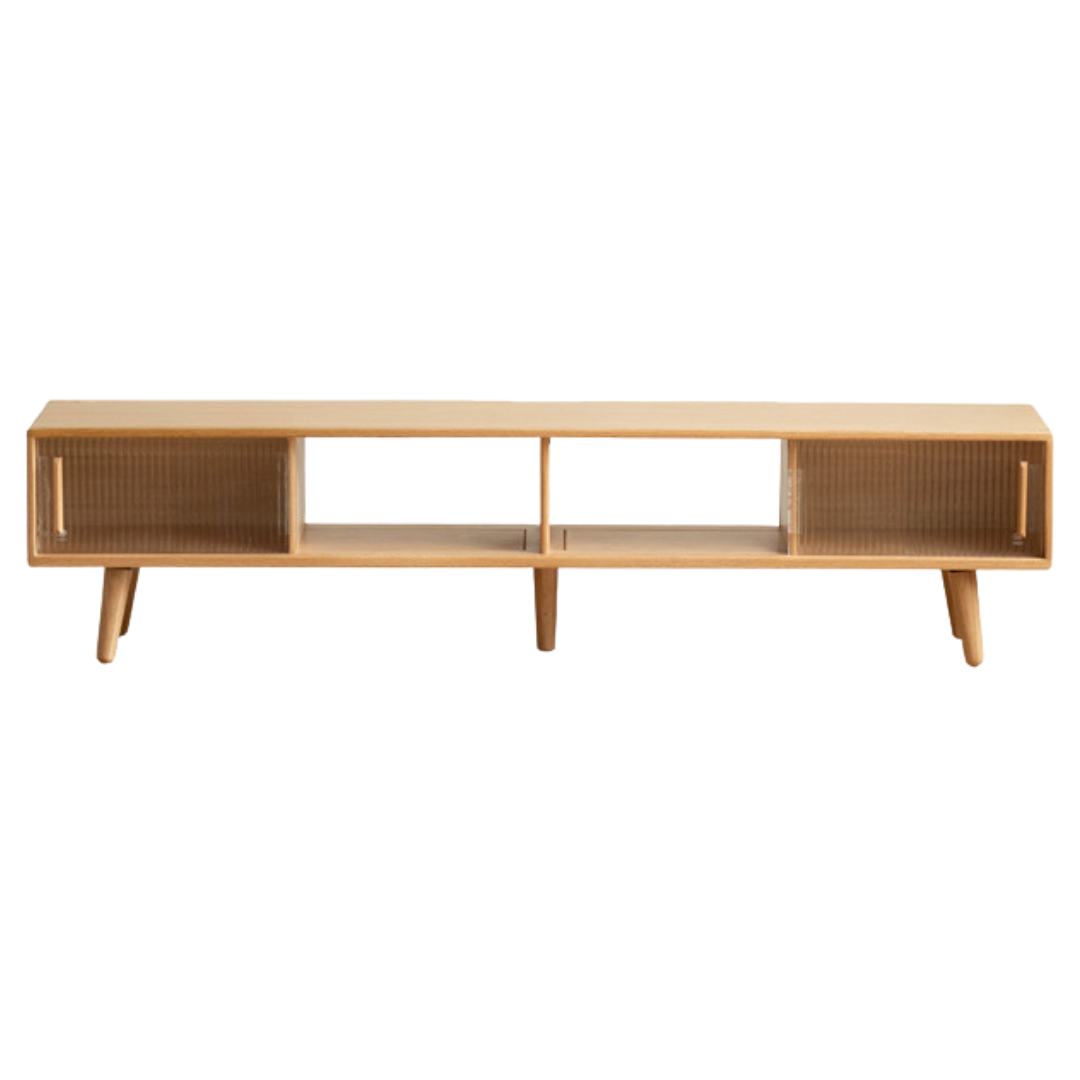 70.9x12.6x15 inch/ 180x32x38сm/ Natural Wood color/ Oak Four grid TV cabinet
