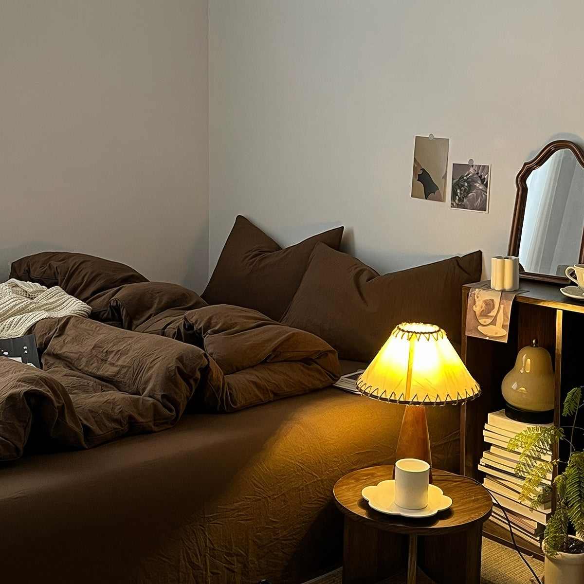 Premium Dark Brown Bedding Set - Soft & Breathable Cotton Sheets, Duvet Cover & Pillowcases - Perfect for Cozy Bedrooms & Modern Home Decor