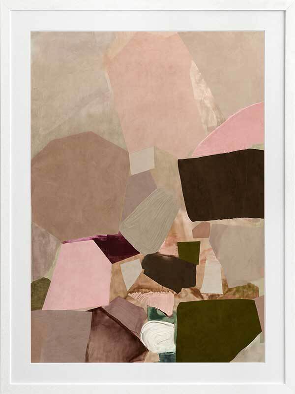 Deconstructed Desert Framed Art Print - Modern Abstract Wall Decor for Living Room, Bedroom & Office