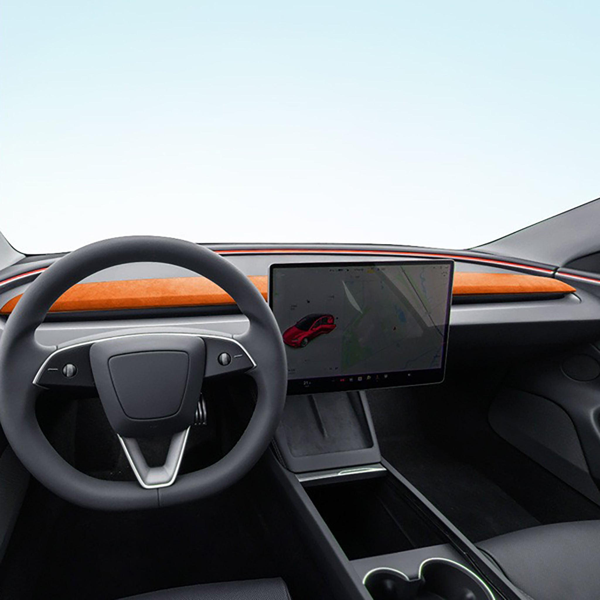 Premium Alcantara Dashboard Cover for Tesla Model 3 Highland & Model Y Juniper (2024+) - Luxury Interior Upgrade, Anti-Glare Protection & Custom Fit - Perfect for Road Trips & Daily Commuting
