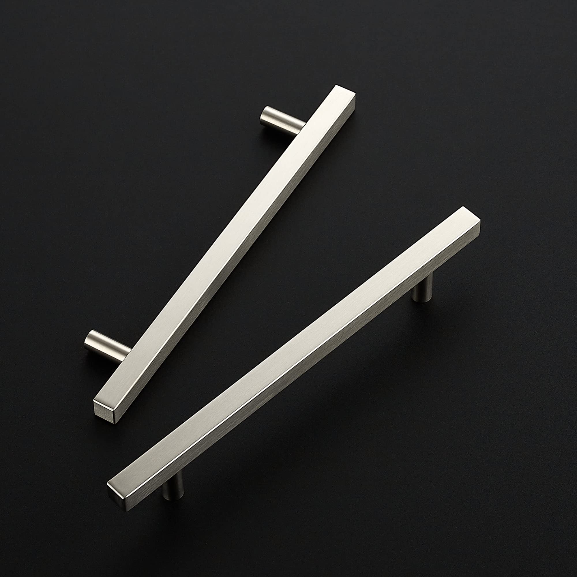 Ravinte 15-Pack 10 Inch Square Cabinet Pulls - Brushed Nickel Stainless Steel Kitchen Cabinet Handles for Drawers & Cupboards (10