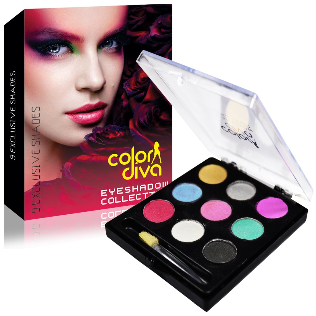 Color Diva 9-Color Eyeshadow Palette | Long-Lasting, Blendable Makeup with Flawless Finish - 12g | Perfect for Day to Night Looks, Party & Special Occasions