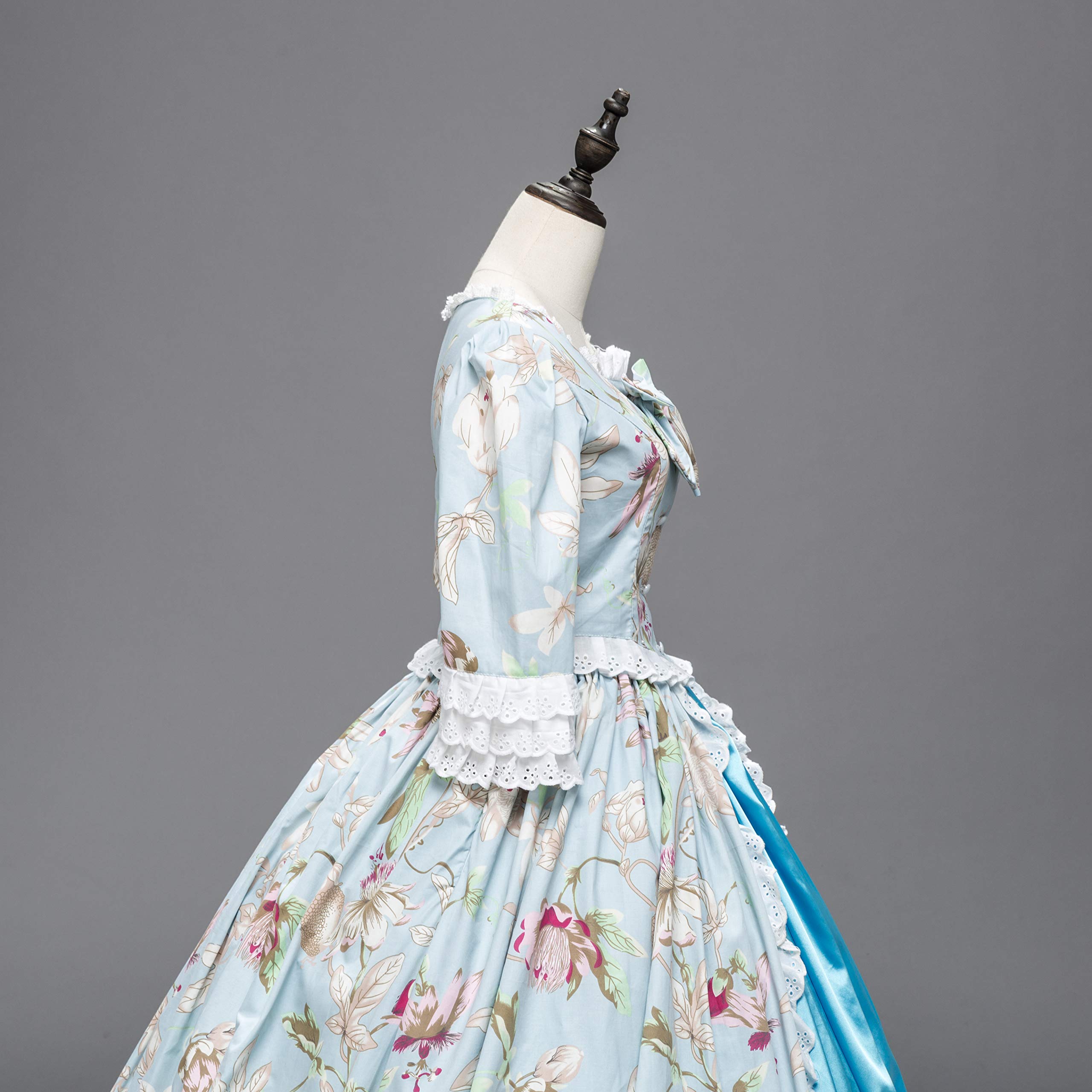 Victorian Ball Gown for Women - Elegant Long Sleeve Rococo Party Dress for Masquerade, Halloween, Cosplay & Formal Events