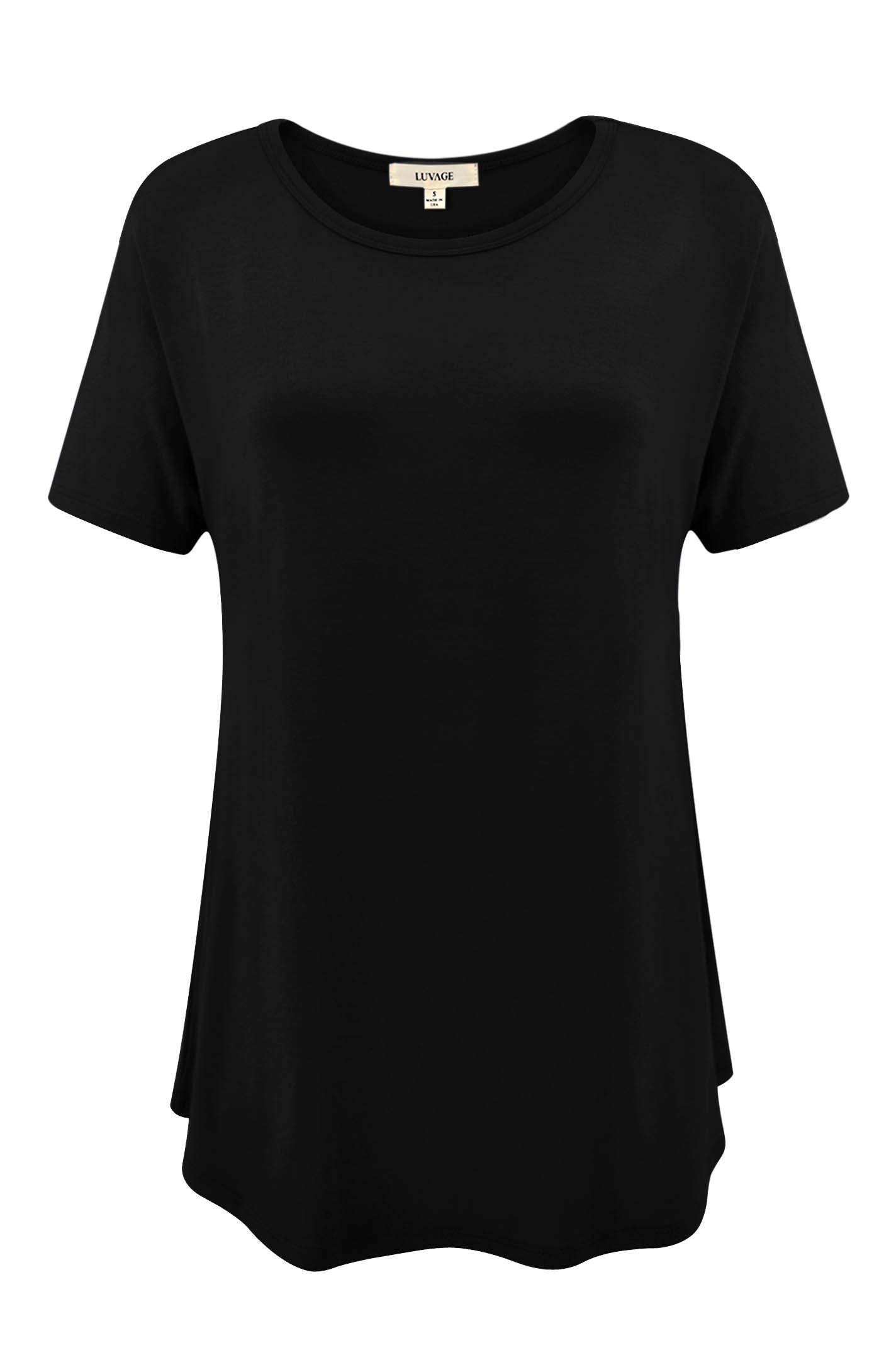 LUVAGE Women's Dolman Sleeve T-Shirts - Soft Breathable Summer Tops for Casual Wear, Work & Vacation | Trendy Loose Fit Blouse for Women
