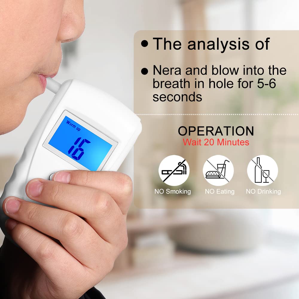 Premium Ketone Breath Tester & Ketosis Meter - Accurate Keto Breathalyzer with 10 Disposable Mouthpieces (mmol/L Display) - Ideal for Keto Diet, Weight Loss & Diabetes Monitoring