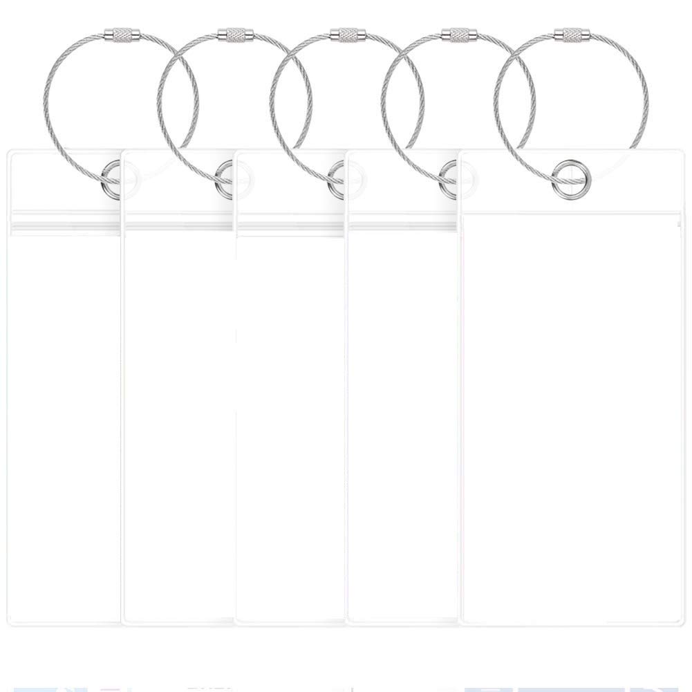 15 Pack Cruise Luggage Tags - Waterproof Clear ID Tag Holders for Cruise Travel Essentials | Perfect for Cruise Ships, Vacations & Family Trips