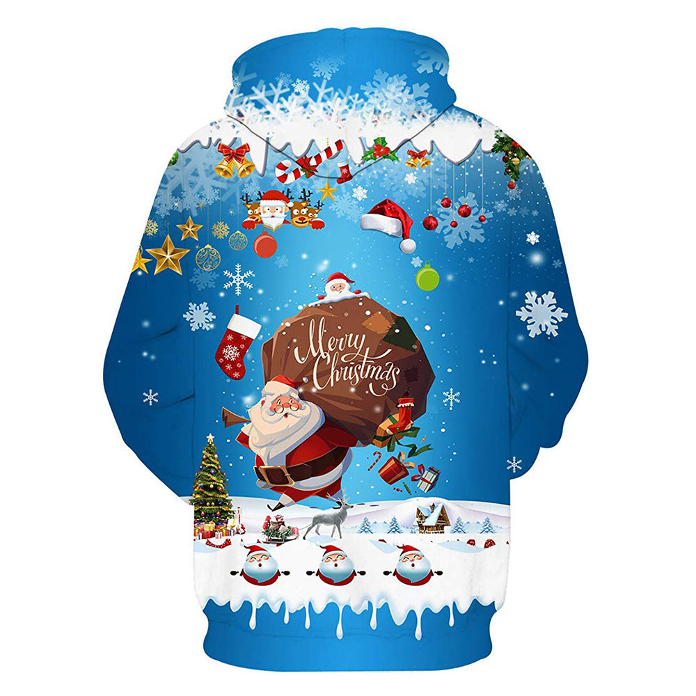 3D Digital Printed Christmas Pullover Hoodie - Festive Holiday Sweatshirt for Men & Women - Perfect for Xmas Parties, Gifts & Winter Outfits
