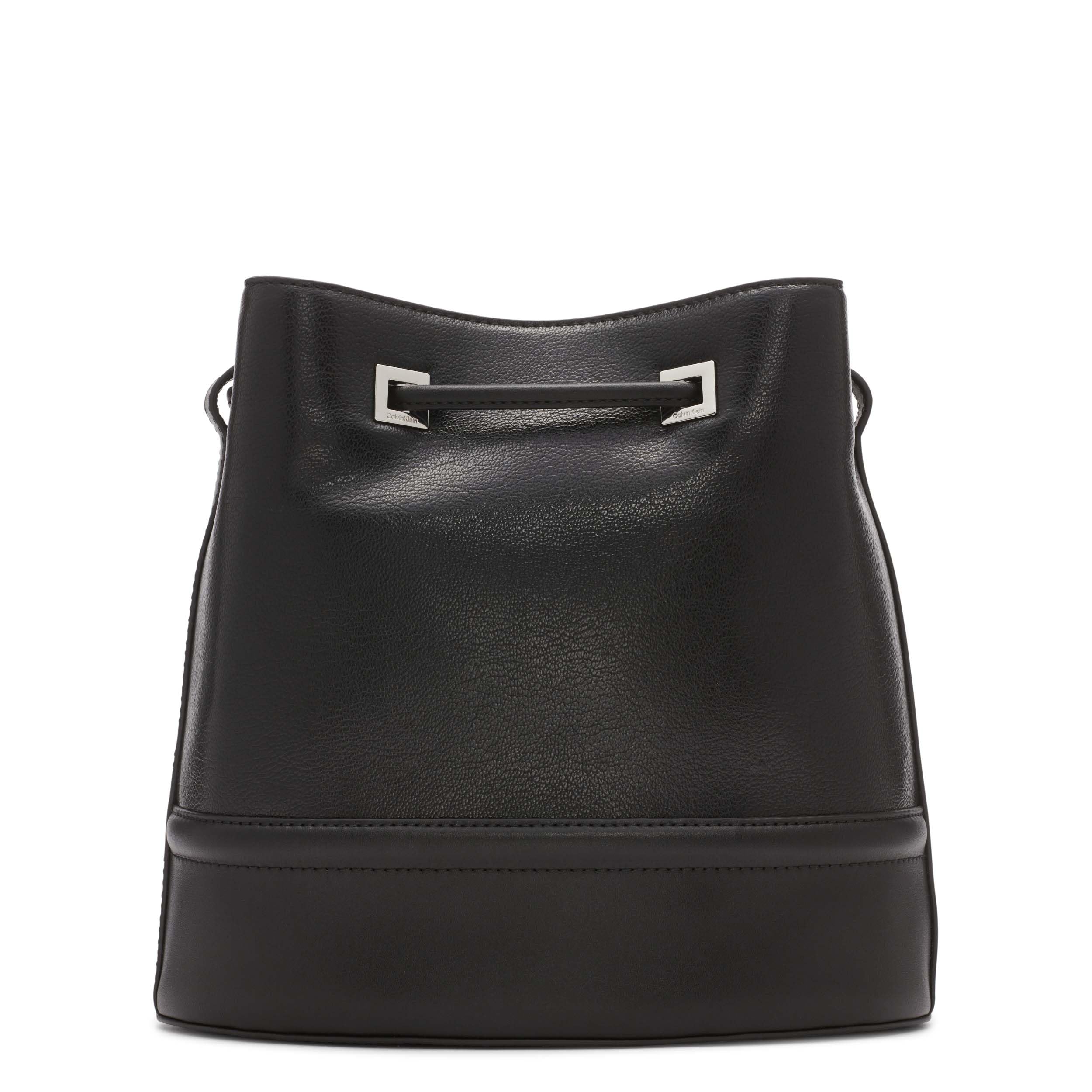 Calvin Klein Women's Vegan Leather Crossbody Bag with Monogram Design & 2 Pockets - Perfect for Work, Travel & Everyday Use
