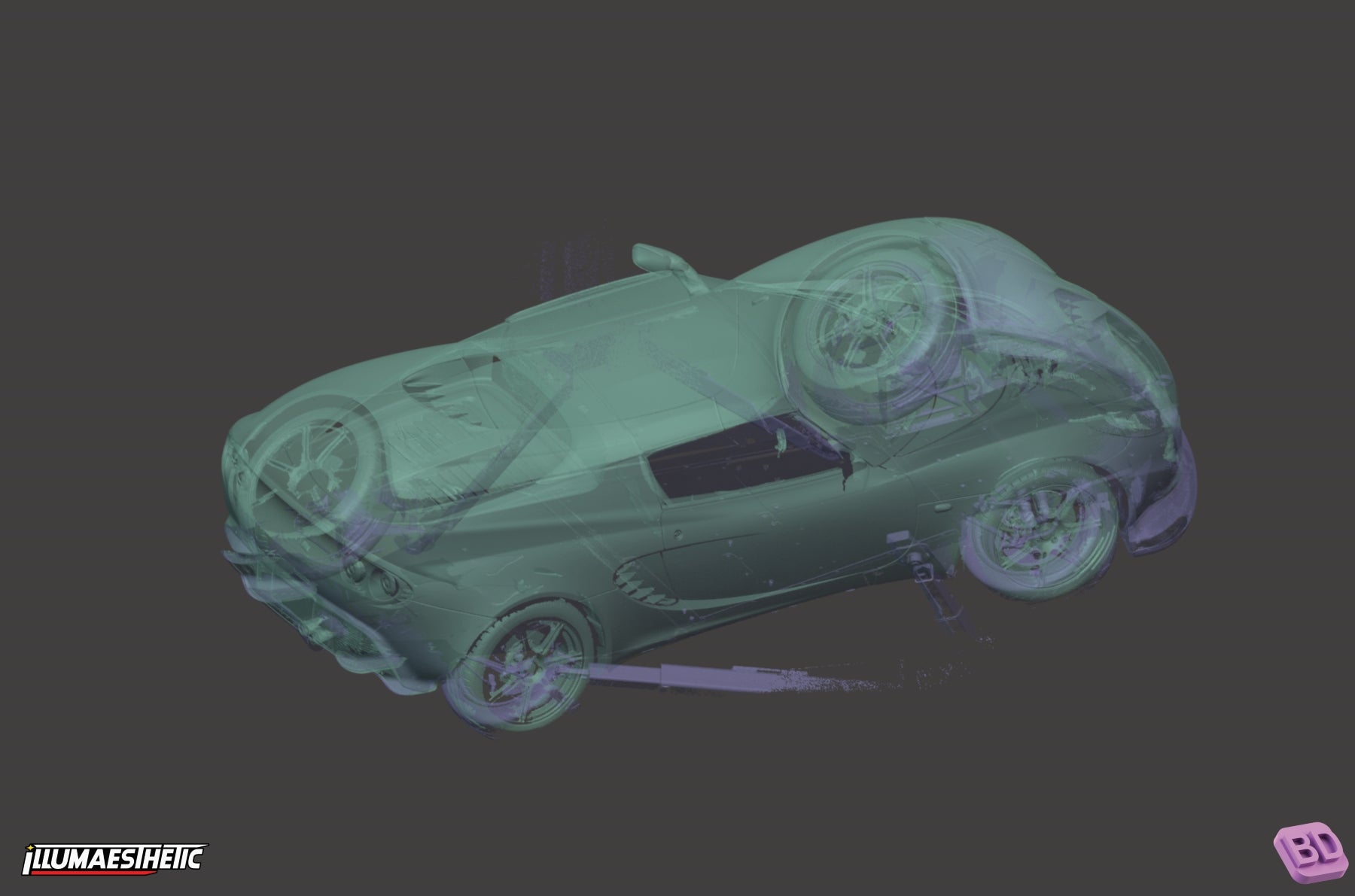 Lotus Elise S2 3D Scan Model (2001-2011) - High-Quality Digital Car Model for 3D Printing, Gaming & Automotive Design