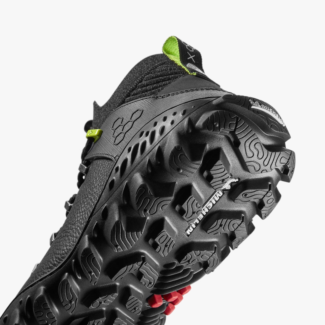 Vivobarefoot Men's Magna Forest Esc Barefoot Shoes in Obsidian Lime - Minimalist Hiking & Trail Running Shoes for Natural Movement & Outdoor Adventures