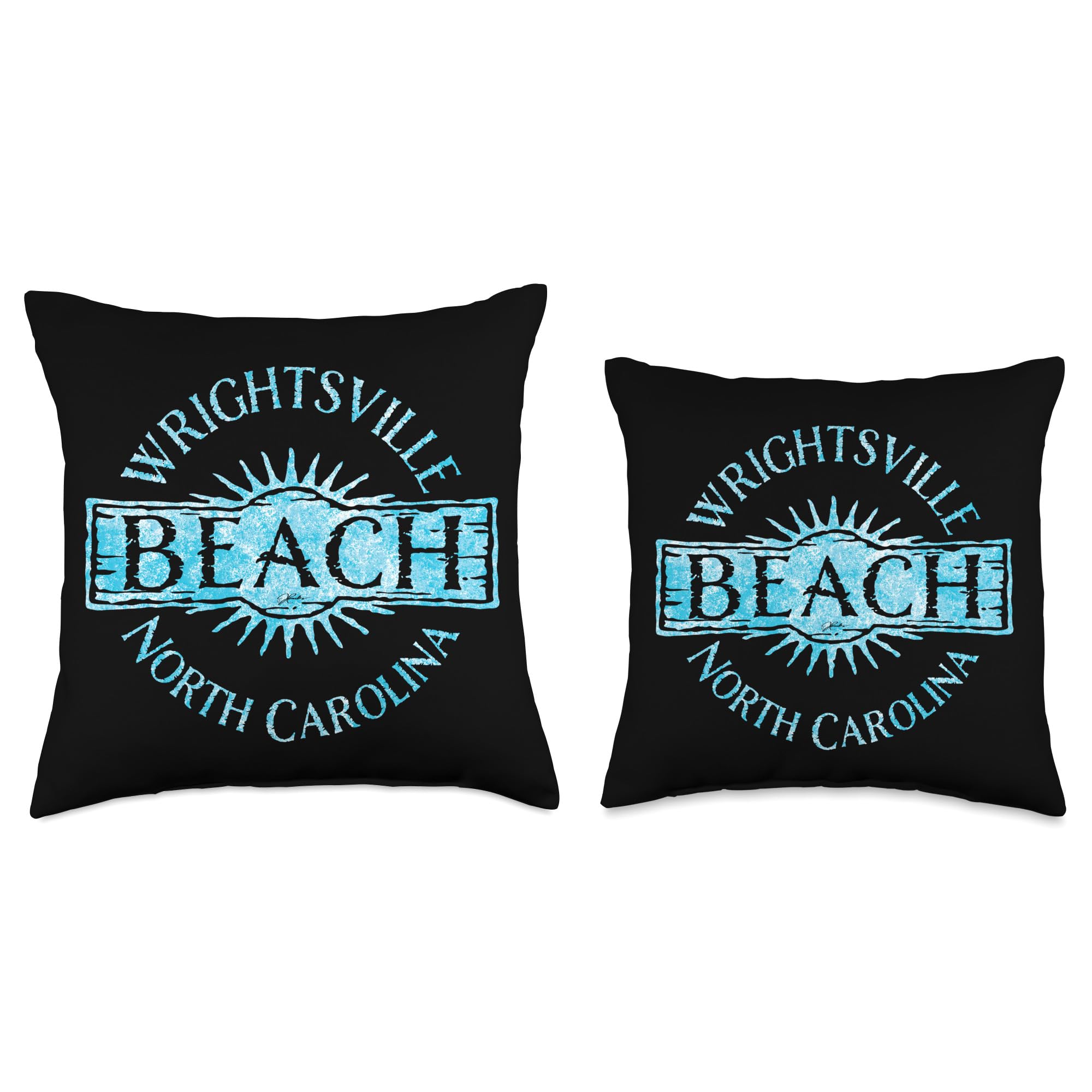Wrightsville Beach North Carolina Throw Pillow - Coastal Decor Cushion for Sofa, Bed & Home Decor - Perfect Beach House Gift & Living Room Accent