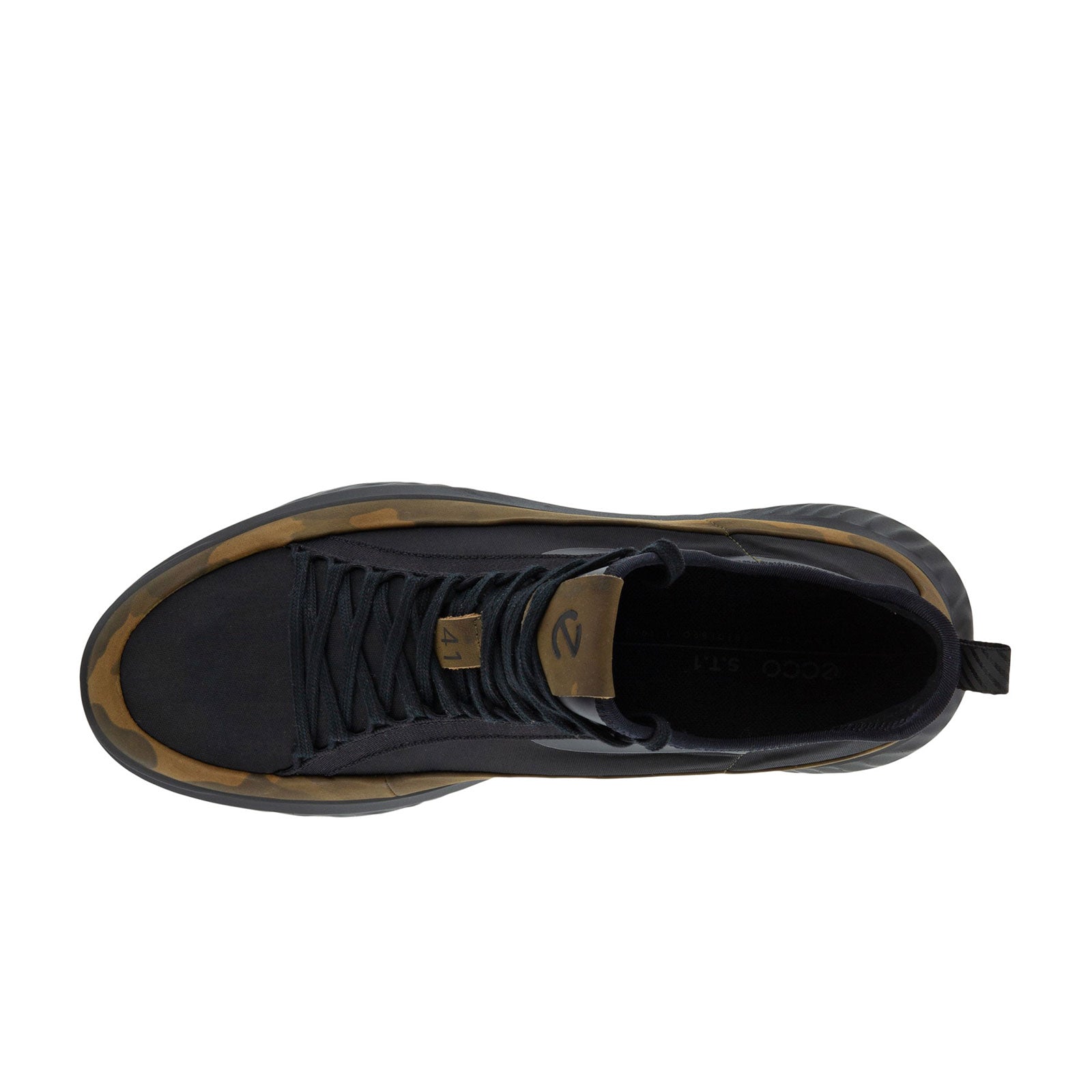 ECCO ATH 1FM Slip-On LX Sneakers for Men - Tarmac Camo/Black | Comfortable Casual Walking Shoes for Work, Travel & Everyday Wear