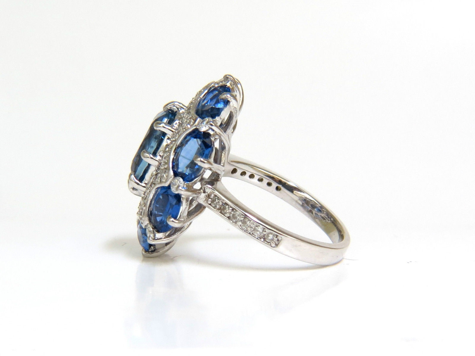 9.10CT GIA Certified Natural No Heat Sapphire & Diamond Cocktail Ring - Perfect for Weddings, Anniversaries & Special Occasions