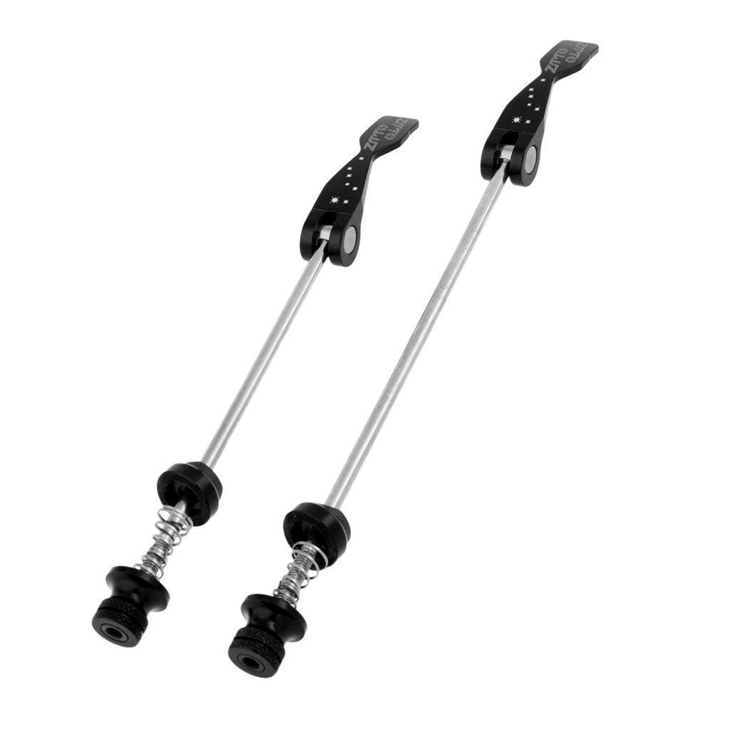 LEIPUPA Bike Skewer & Lever Set - Durable Quick Release Wheel Hub for Mountain Bike, BMX, Road Bikes (1 Pair, Black) - Perfect for Commuting, Trail Riding & Bike Maintenance