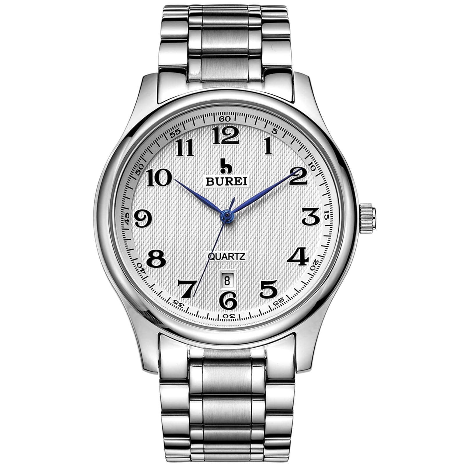 BUREI Minimalist Couple's Watch - Stainless Steel Dress Watches for Men and Women - Perfect for Weddings, Anniversaries & Formal Occasions