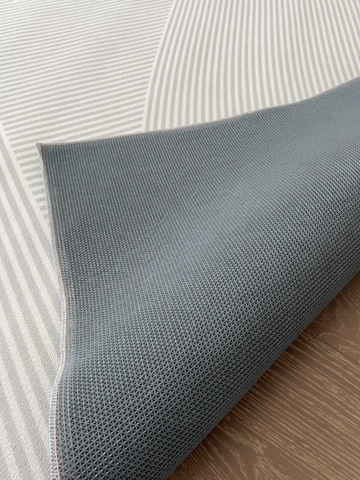 Modern Geometric Area Rugs - Large Contemporary Floor Carpet for Living Room, Bedroom & Dining Room - Soft Grey Home Decor Rug for Cozy Interior Design