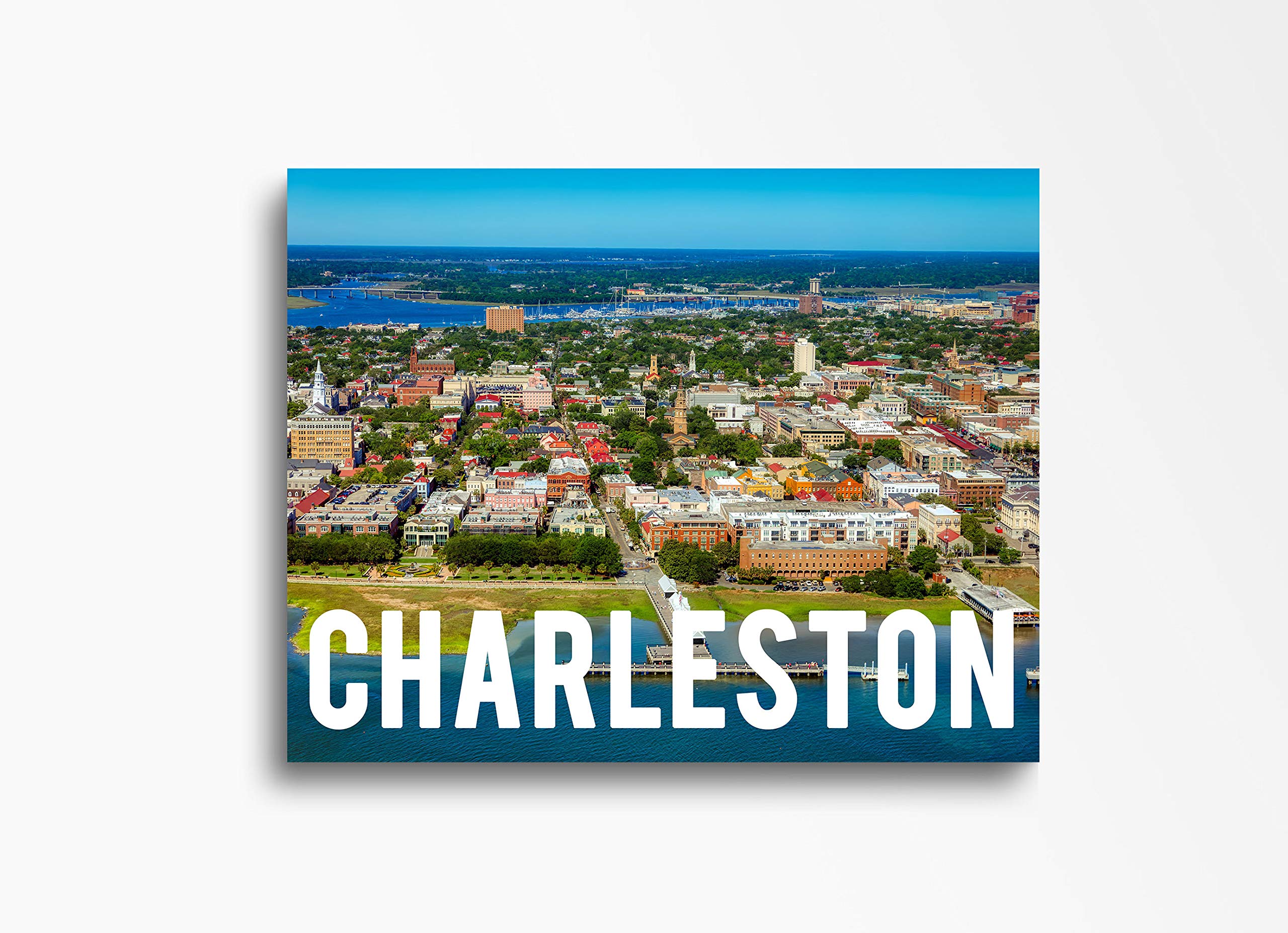 Charleston Downtown Skyline Canvas Wall Art - 30x40 Inches Ready to Hang Cityscape Painting for Living Room, Bedroom & Office Decor | Perfect for Home, Apartment & Gift Giving