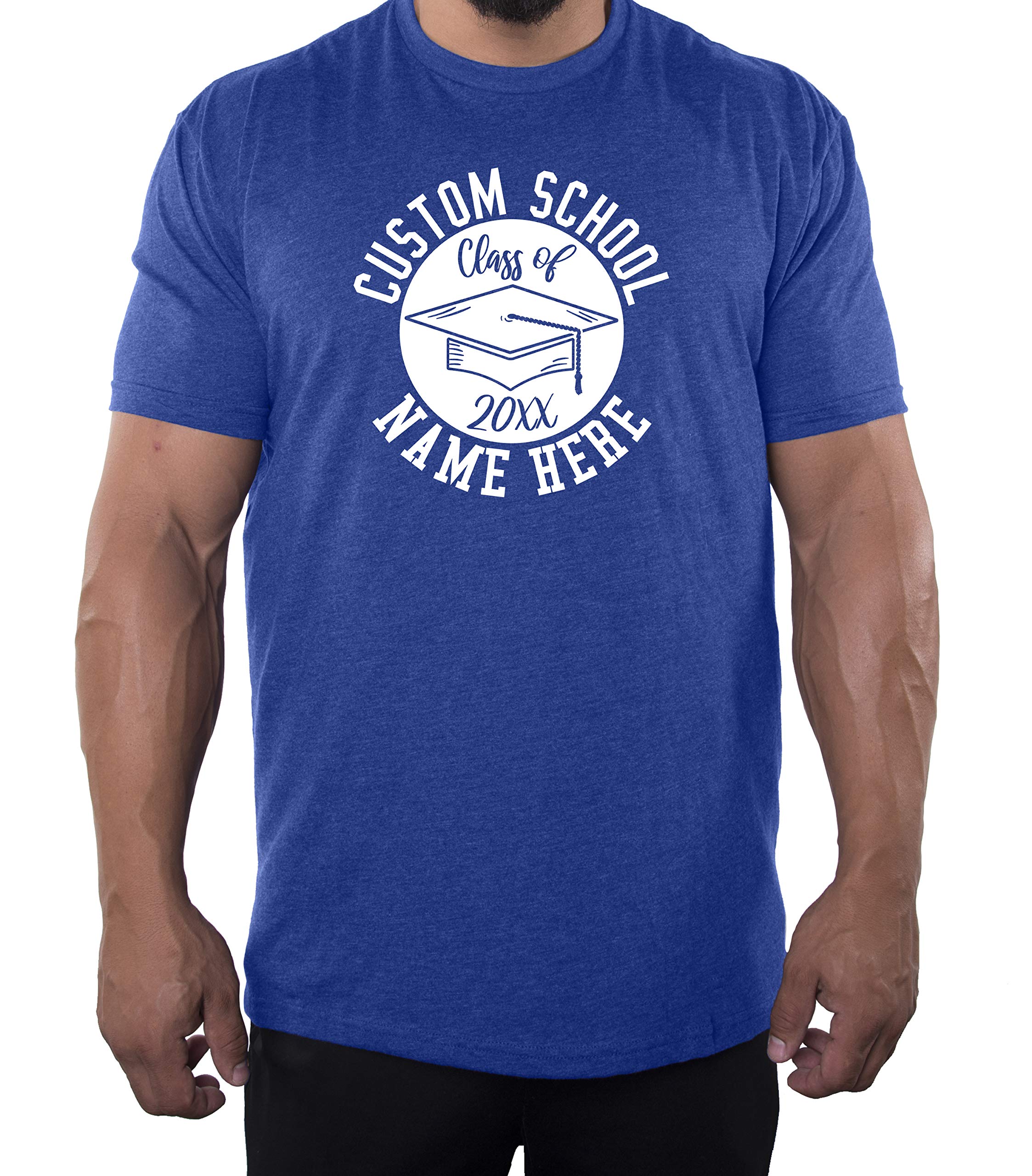 Custom Graduation T-Shirts for Seniors - Personalized Class of 2024 Shirts with School Name & Cap Design - Perfect for Senior Year, Graduation Ceremonies & Class Reunions