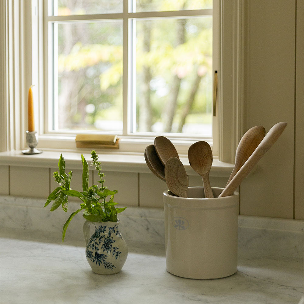 Roan Iris Ceramic Crock Pot - Handcrafted Stoneware for Cooking, Serving & Storage | Perfect for Soups, Stews & Kitchen Decor