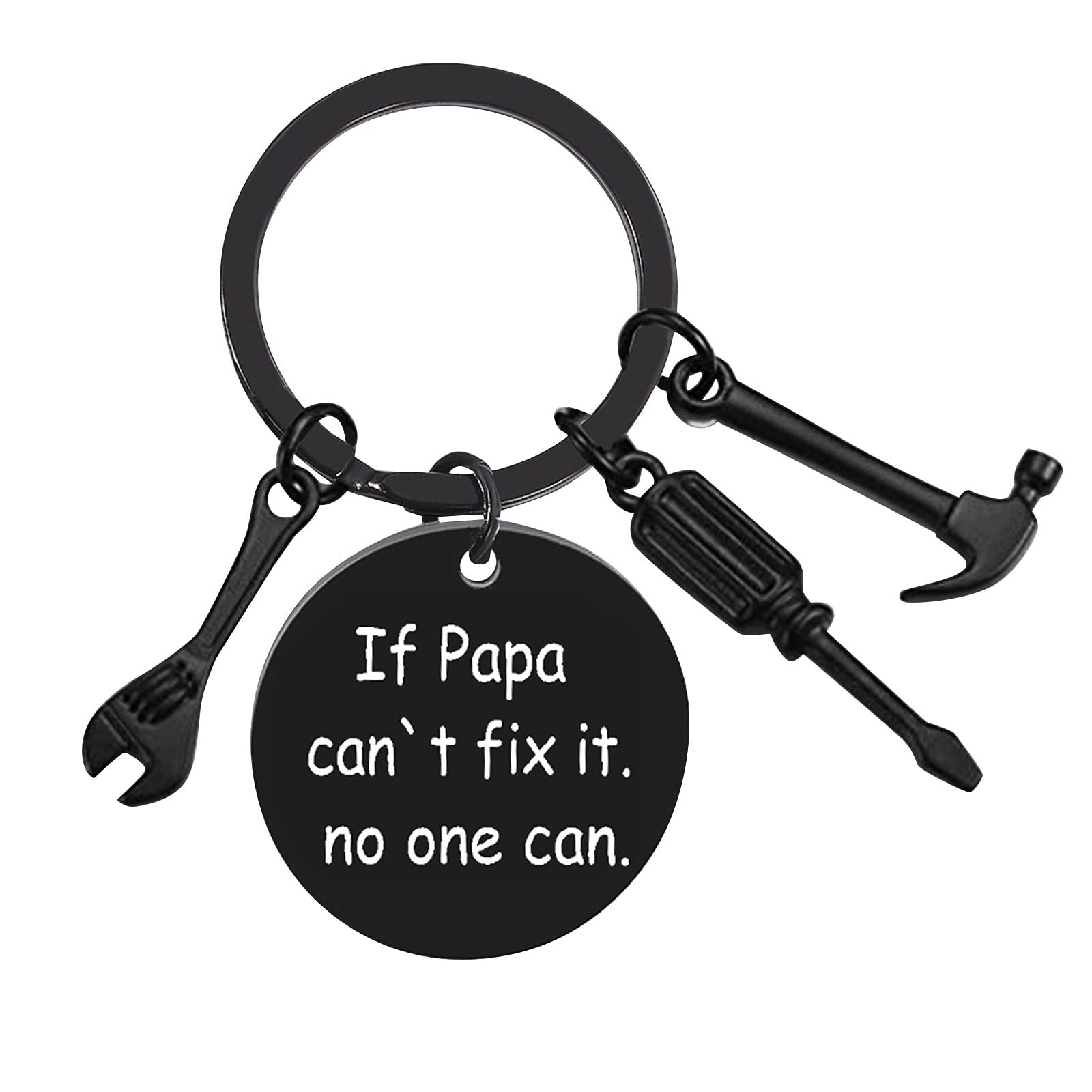 Dad Can't Fix It No One Can Tool Keychain - Screwdriver Wrench Hammer Charm for Women - Perfect for DIY Enthusiasts & Handy Gifts