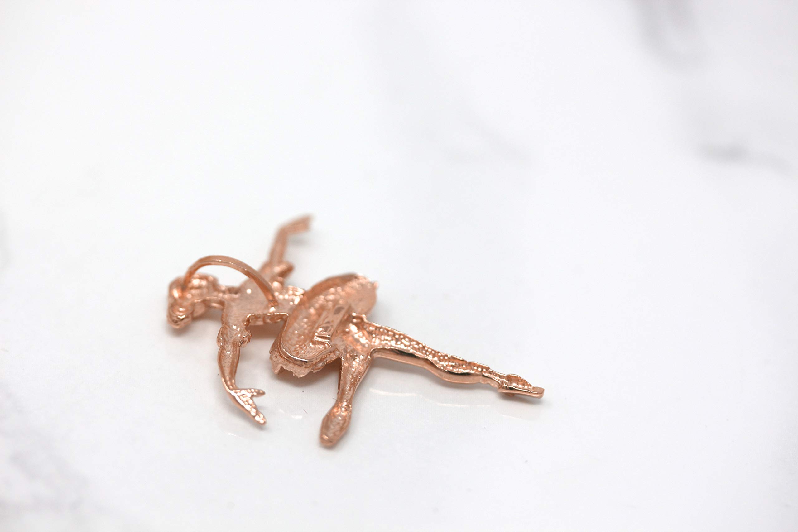 10K Gold Ballerina Dancer Ballet Girl Charm Pendant - Elegant Jewelry Gift for Women & Girls - Perfect for Ballet Lovers, Dance Enthusiasts & Special Occasions