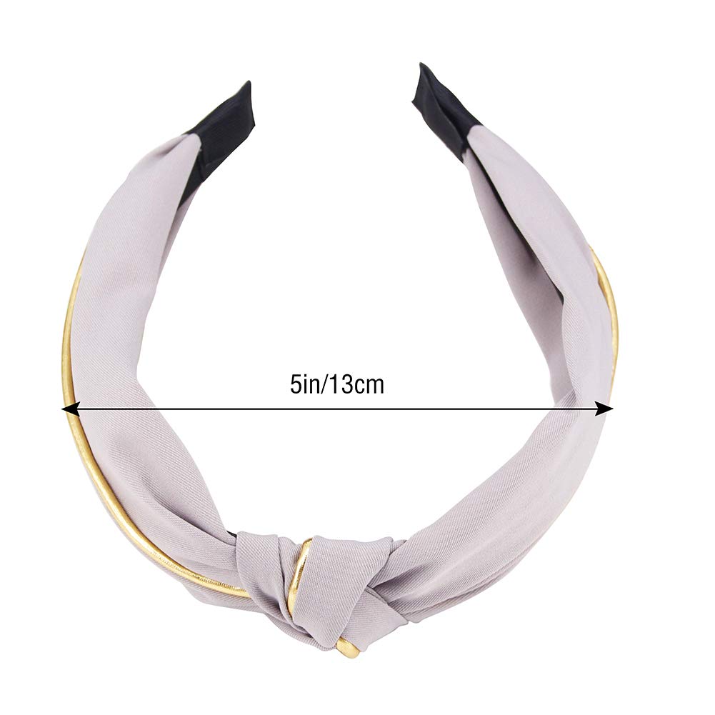 Hogoo Women's Fashion Hair Hoop Cross Knotted Headband Bow Hair Accessories Set - 3 Pack (Pink) for Women & Girls - Perfect for Parties, Weddings, Daily Wear & Gifts