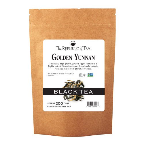 Premium Golden Yunnan Black Full-Leaf Tea - 1 Pound (200 Cups) | Rich & Smooth Chinese Black Tea for Morning Boost, Afternoon Relaxation & Tea Ceremonies
