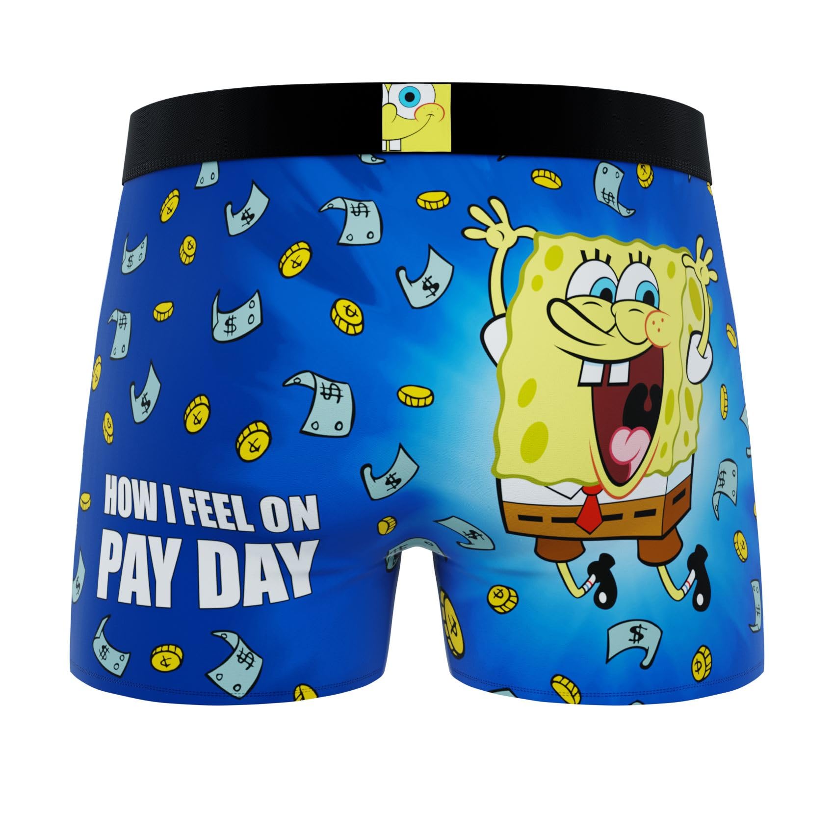**CrazyBoxer Men's Spongebob Squarepants Boxer Briefs - Soft, Breathable & Distortion-Free (3-Pack) - Perfect for Sleep, Lounge & Everyday Comfort**