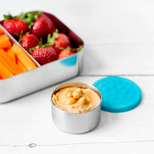 LunchBots Medium 2.5oz Stainless Steel Dip Containers - Set of 2 | BPA-Free Food Storage for Sauces, Dressings & Snacks | Perfect for Lunch Boxes, Picnics & On-the-Go Meals