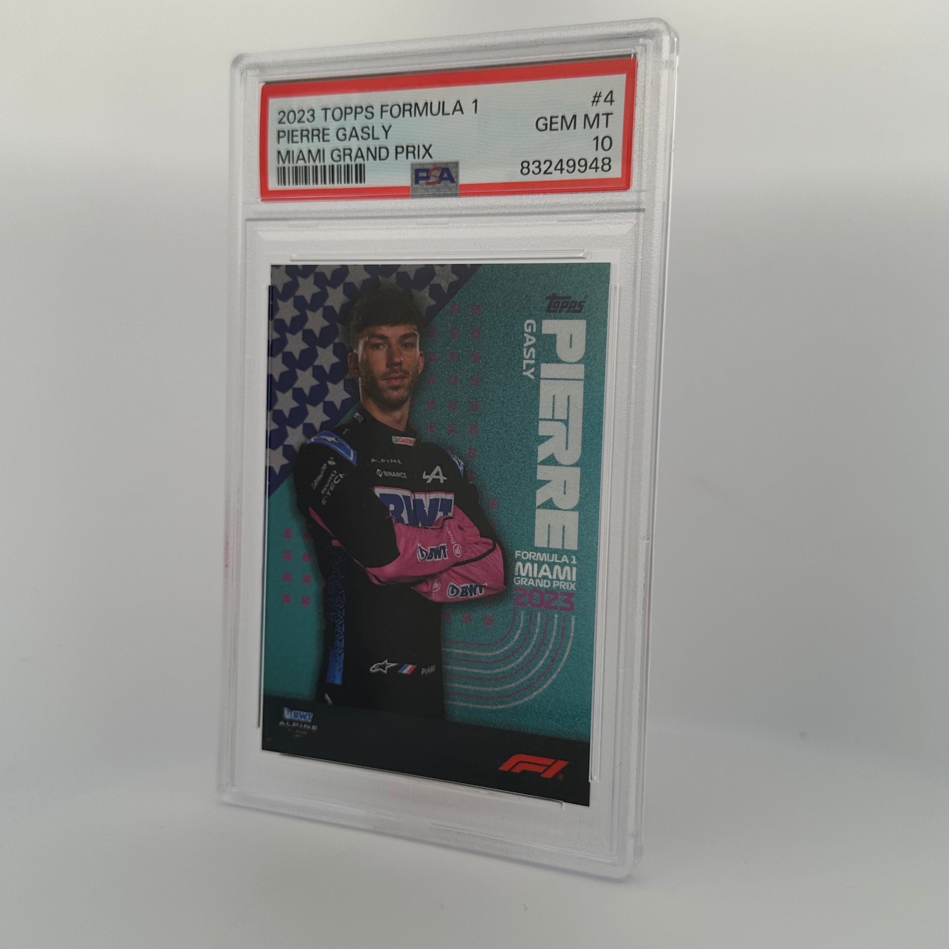 PSA 10 Graded Pierre Gasly #4 2023 Miami Grand Prix F1 Racing Card - Perfect for Collectors, Sports Memorabilia & Formula 1 Fans