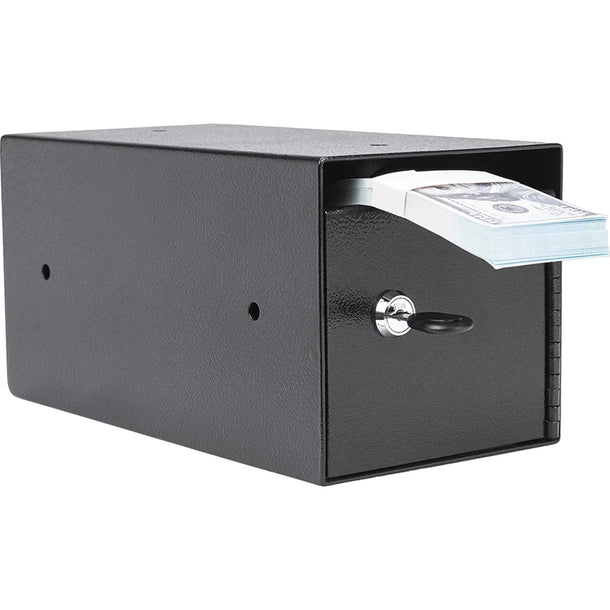 Barska AX13676 Single Key Under Counter Safe - Compact Home & Office Security for Cash, Jewelry & Valuables