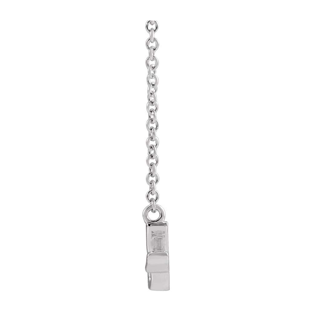 The Black Bow 14K White Gold Petite Mommy Script Necklace - 16 Inch or 18 Inch - Perfect for Mother's Day, Baby Showers, and Everyday Elegance