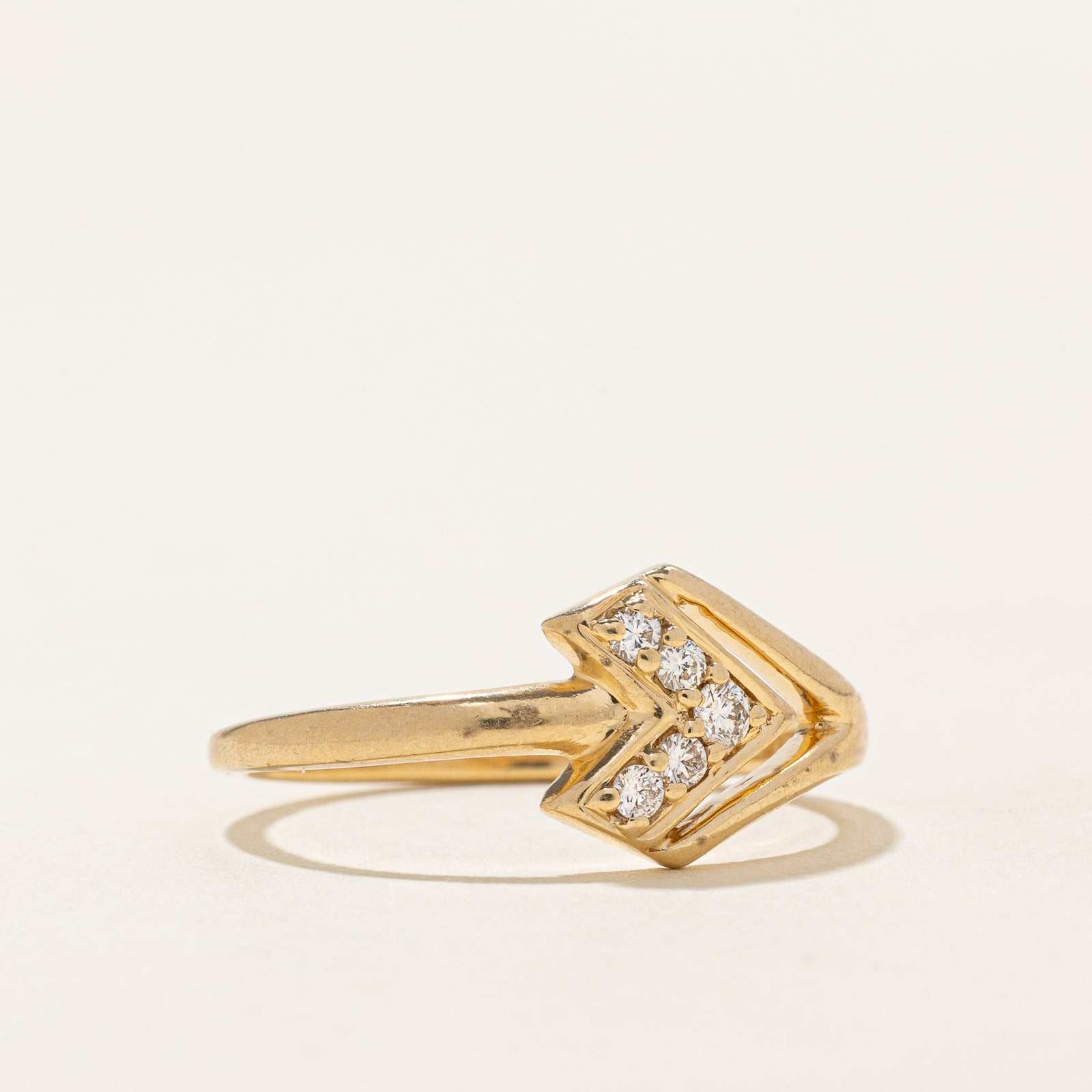 0.10ctw Diamond Arrow Ring for Women - Size 7.5 - Elegant Jewelry Gift for Anniversary, Birthday & Special Occasions