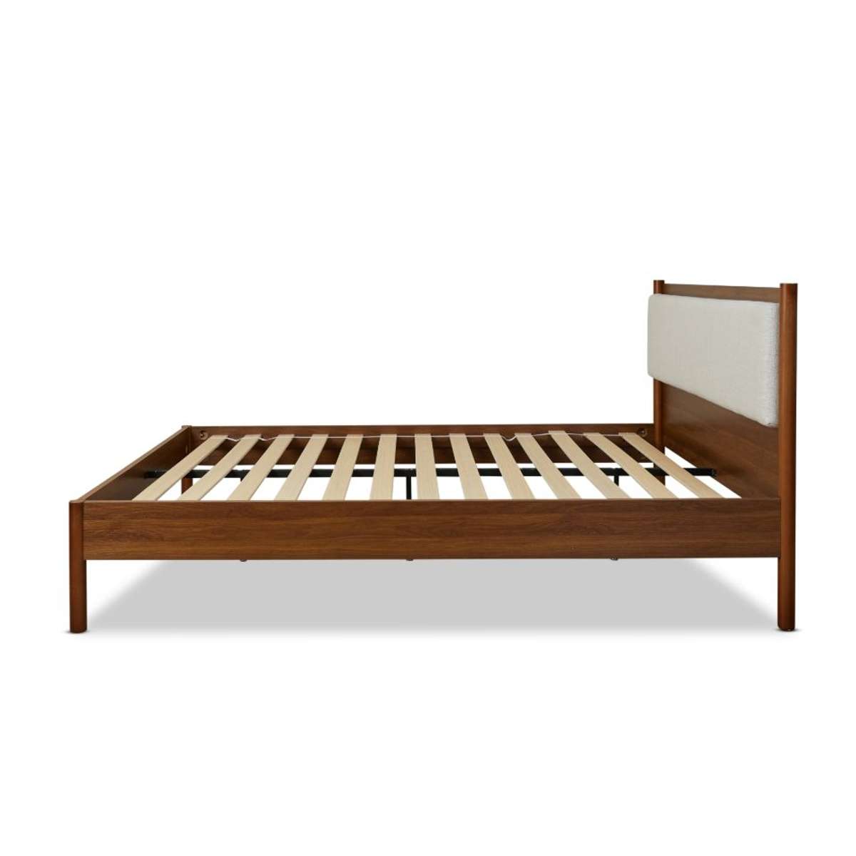 Blair Queen Size Bed Frame - Solid Walnut Wood Platform Bed with Headboard | Modern Bedroom Furniture for Home Decor & Guest Room