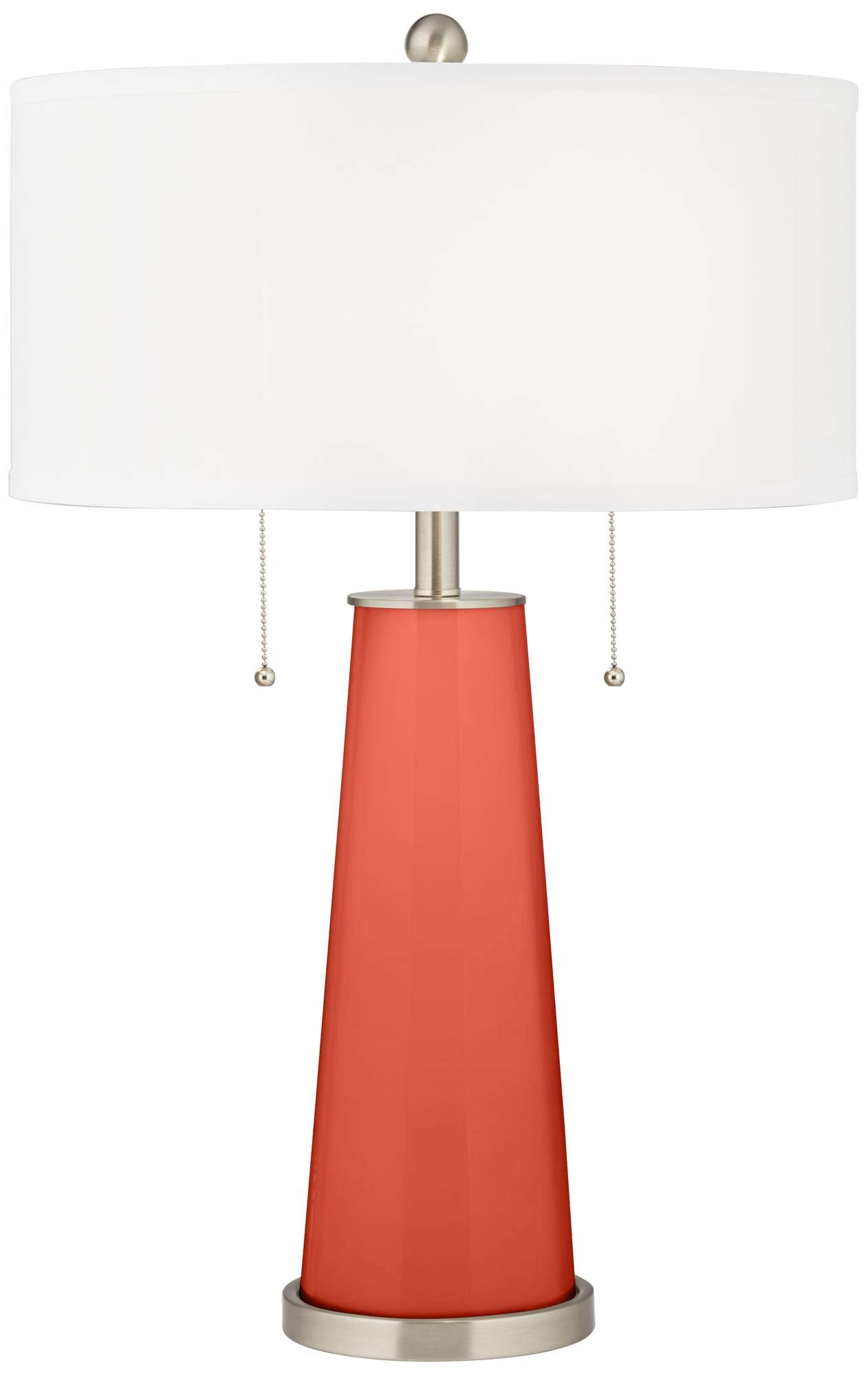 Color + Plus Peggy 29.75 Inch Koi Orange Glass Table Lamp - Elegant Home Decor for Living Room, Bedroom & Office Lighting