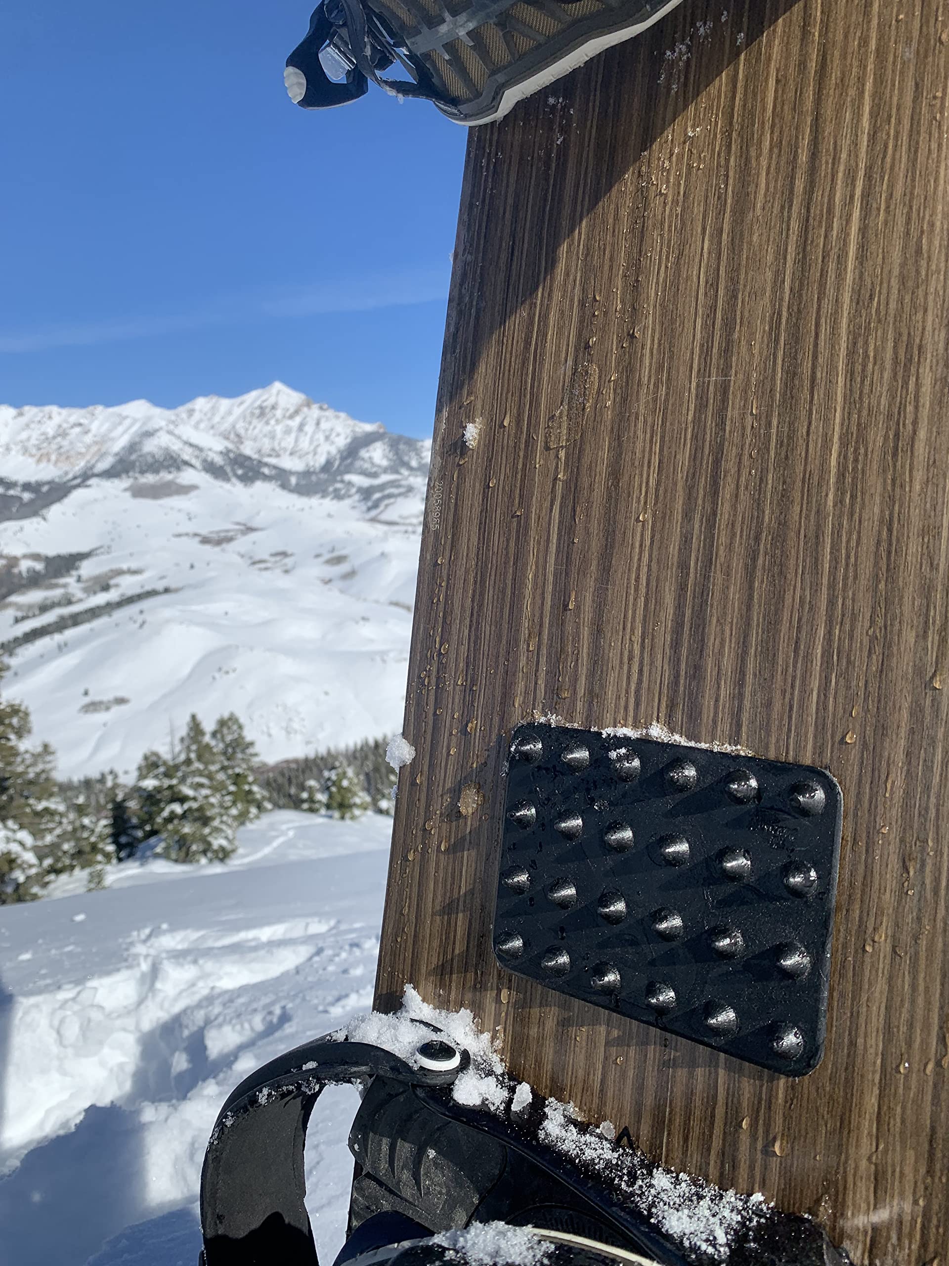 Eco-Friendly Snowboard Stomp Pad - 100% Recycled Plastic with Spike Grip for Maximum Traction | Perfect for All-Mountain Riding & Park Sessions