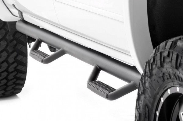 2014-2018 GMC Sierra & Chevrolet Silverado Nerf Bars Running Boards - Compatible with 2WD/4WD Crew Cab Short Bed Models (5.7ft Bed) - RCC1489CC - Perfect for Off-Roading & Truck Access