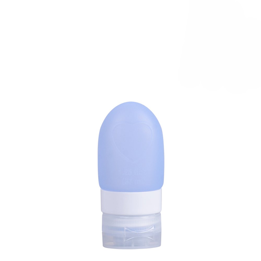 **Leak Proof Travel Bottles Set - 3 Pack Multi Size Silicone Squeeze Refillable Containers for Liquids, Toiletries & Creams | TSA Approved for Carry-On Luggage | Perfect for Air Travel, Gym & Camping (Blue)**