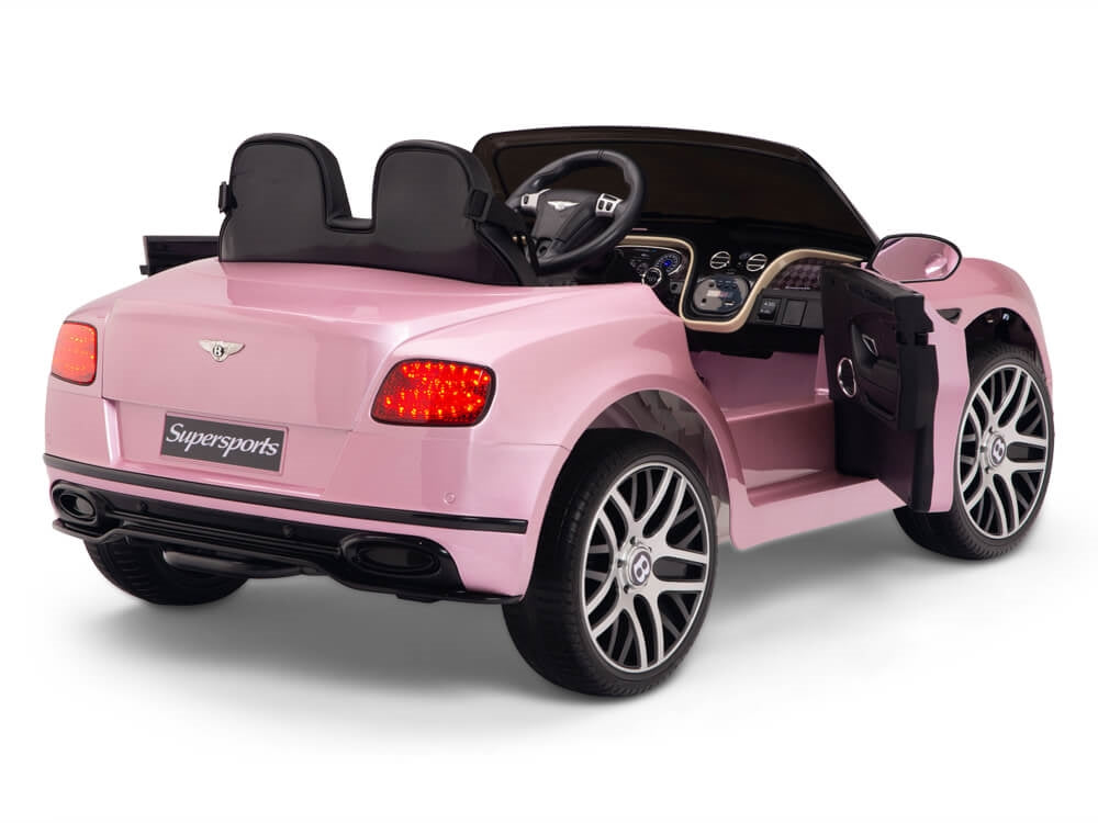 12V Bentley Continental Supersports Kids Electric Ride-On Car with Parent Remote Control - Pink | Battery-Powered Toy Vehicle for Boys & Girls | Outdoor Play, Birthday Gift, Pretend Driving Fun