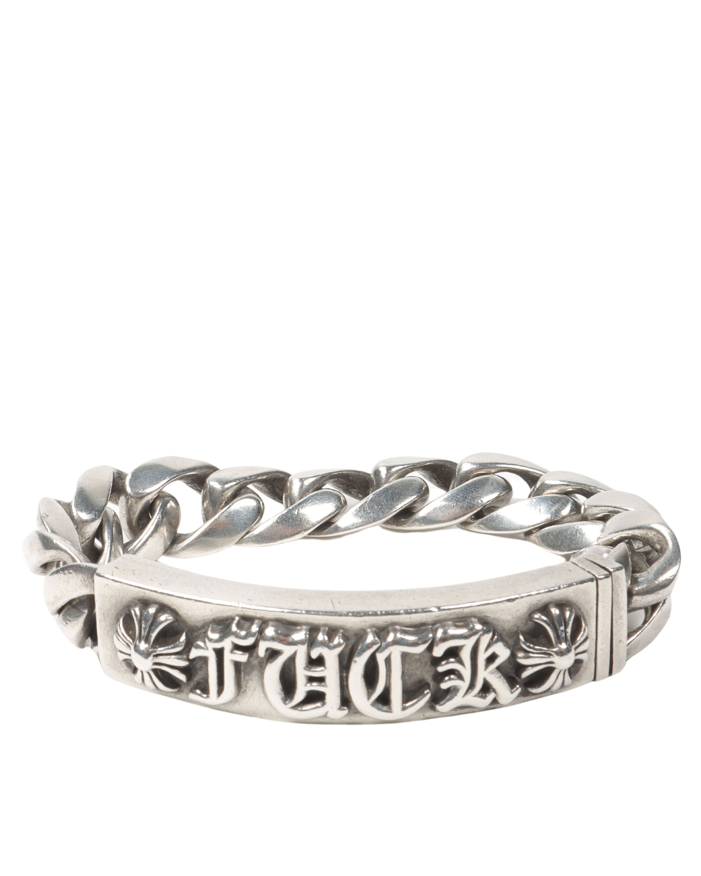 Custom Engraved FUCK ID Bracelet - Stainless Steel Adjustable Wristband for Men & Women - Perfect for Concerts, Festivals, and Nightlife
