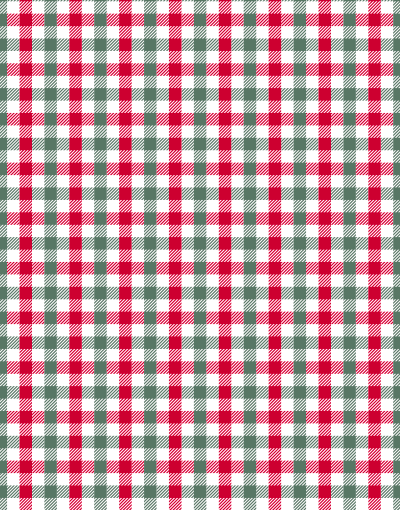 Festive Christmas Checks Scalloped Tissue Paper - Holiday Gift Wrapping, Party Decorations & DIY Craft Projects