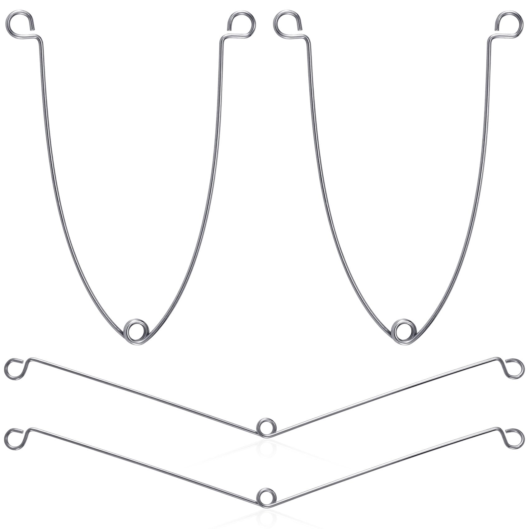 OIIKI 4-Pack Recessed Lighting Spring Clips - Heavy Duty Torsion Metal Springs for Recessed Light Covers & Trim Accessories | Perfect for Ceiling Can Light Installation & Home Lighting Projects