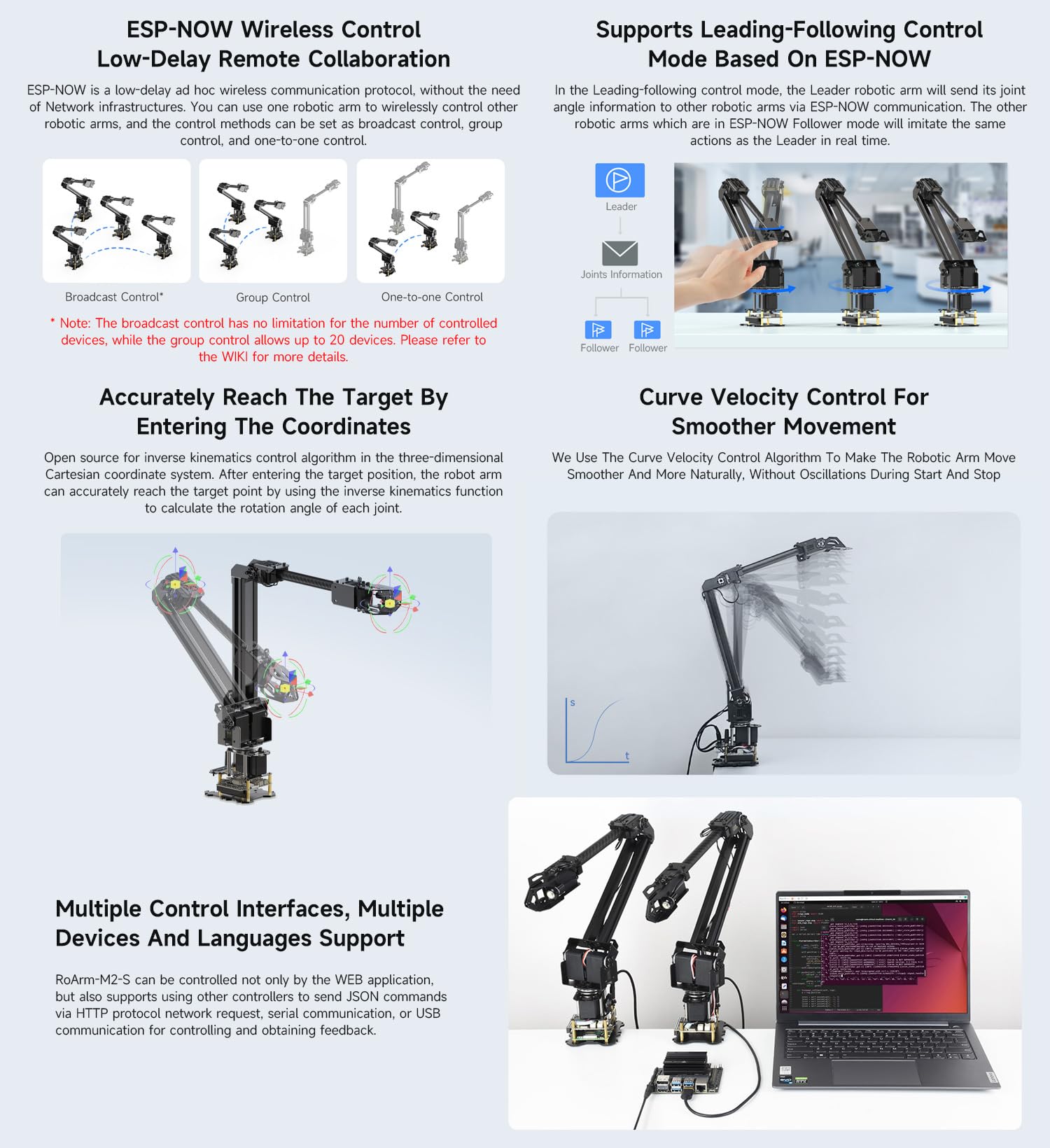Waveshare ESP32-Based 4-DOF Robotic Arm Kit with High-Torque Serial Bus Servo | Desktop Robot Kit for STEM Education, DIY Projects & Wireless Control | Supports Flexible Expansion & Secondary Development | Perfect for Coding Practice, Automation & Prototyping