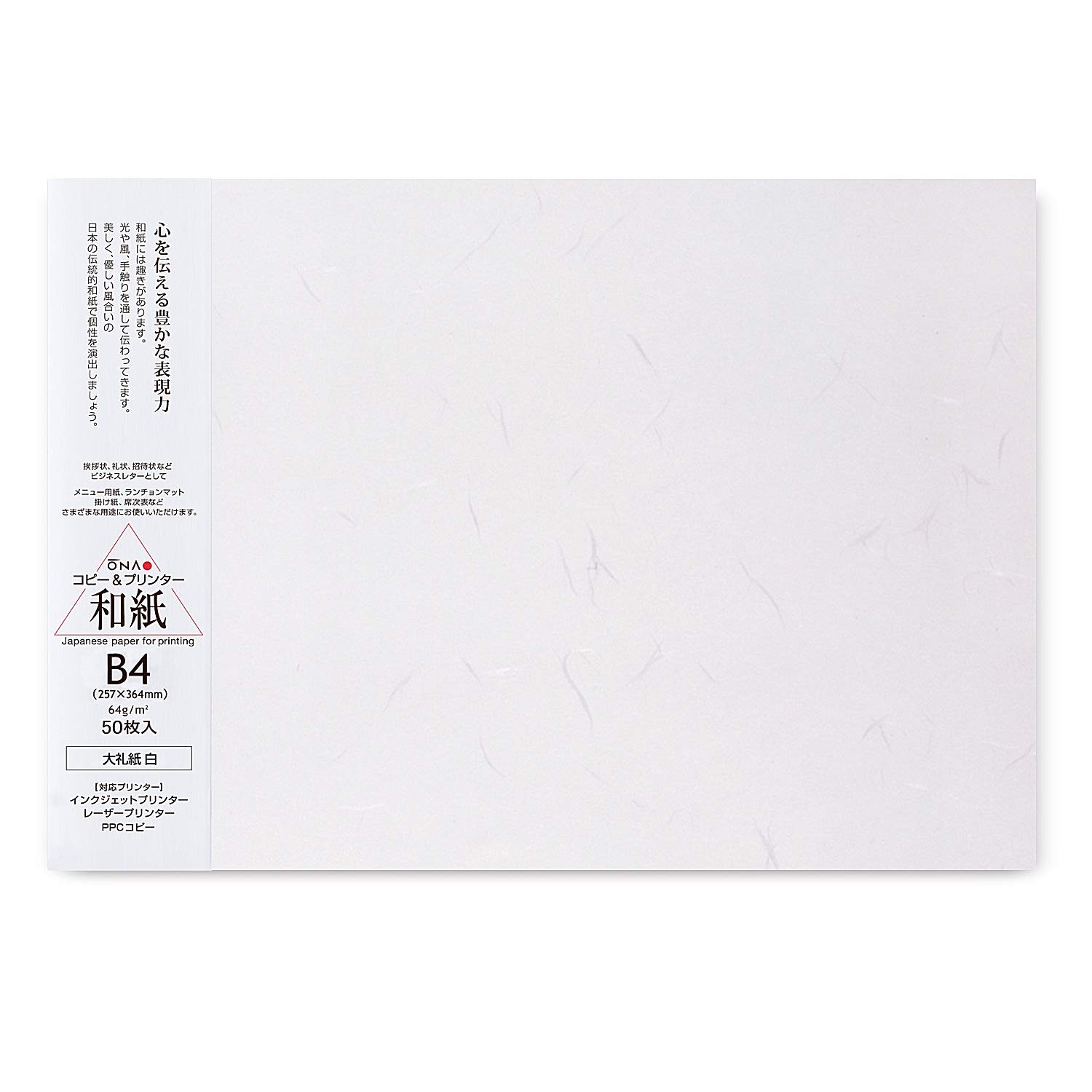 Premium Japanese Washi Paper - B4 Size Printable Paper (50 Sheets) for Laser & Inkjet Printers | Multipurpose Copy Paper | TAIREISHI Authentic Japanese Stationery | Ideal for Art Prints, Scrapbooking & Office Documents