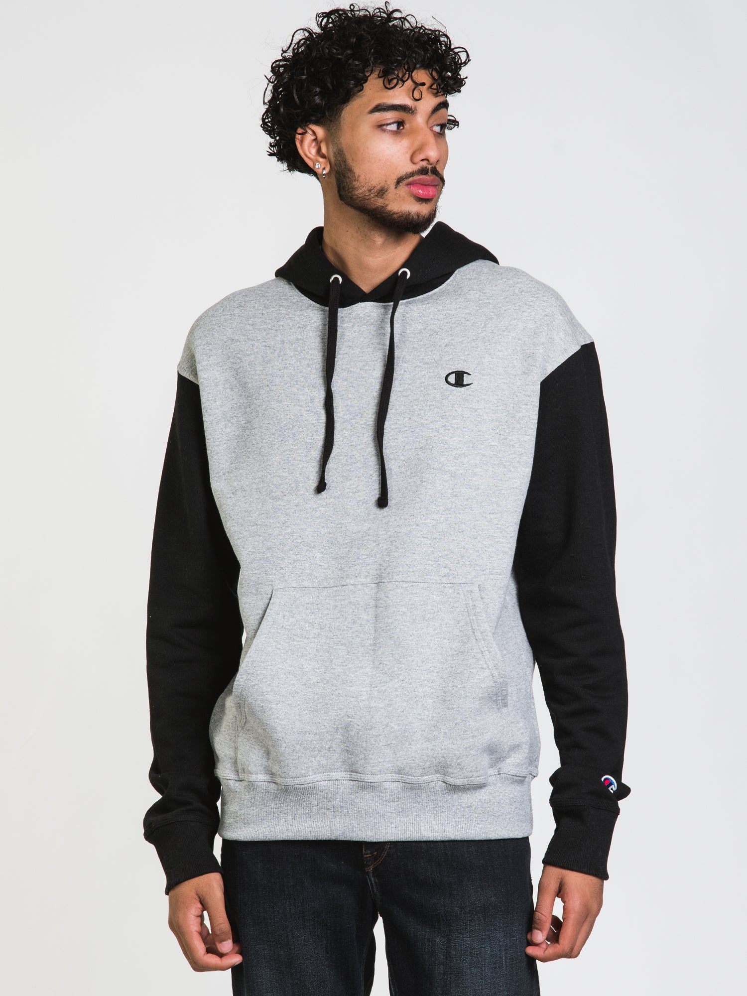 Champion Powerblend C Block Hoodie - Men's & Women's Pullover Sweatshirt | Soft Fleece Lining, Comfort Fit | Perfect for Gym, Casual Wear & Outdoor Activities