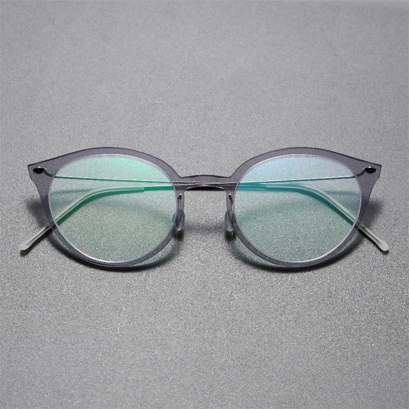 Aimee Women's Full Rim Cat Eye Acetate Titanium Eyeglasses 6548 - Stylish & Lightweight Reading Glasses for Work, Driving & Fashion Accessories