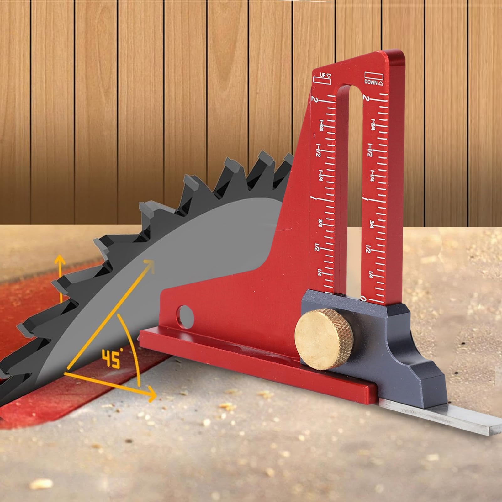 0-2 Inch Table Saw Depth Ruler - Woodworking Measurement Tool for Saw Table & Trimming Machine | Precision Woodworking Projects