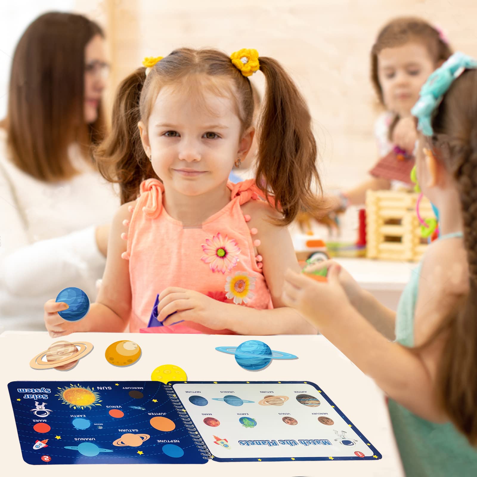 Montessori Preschool Learning Toys for Toddlers - Space Themed Busy Book & Sensory Educational Activities for Boys & Girls - Perfect for Autism Development, Christmas & Birthday Gifts - Ideal for Homeschooling, Daycare & Early Childhood Education