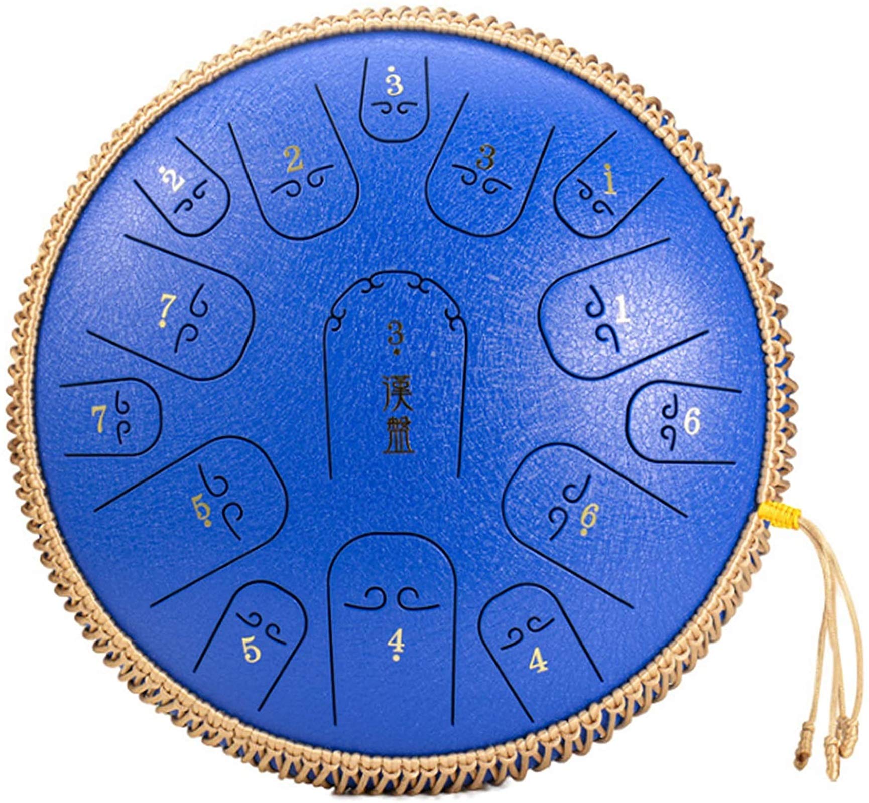 Premium 15-Note Carbon Steel Tongue Drum | 14-Inch Handpan Percussion Instrument with Mallets & Carry Bag | Made in USA | Perfect for Yoga, Meditation, Music Therapy & Sound Healing Sessions